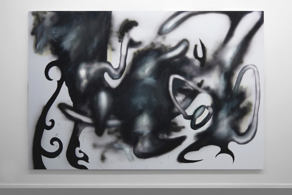 1st manifestation / 300 x 200cm, oil, acrylic and spraypaint on printed canvas